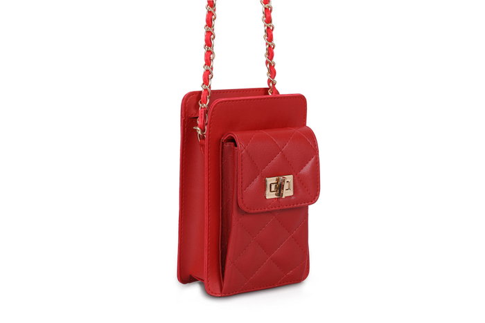 Lucky Bees Bolso Bandolera 305 Rojo de Piel de Polivinilo Lucky Bees Bolso Bandolera 305 Rojo de Piel de Polivinilo